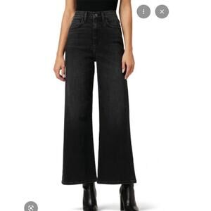 Joe's Jeans High Rise Meira Denim Jeans Black Flare Wide Leg 26 Ankle Black Gray